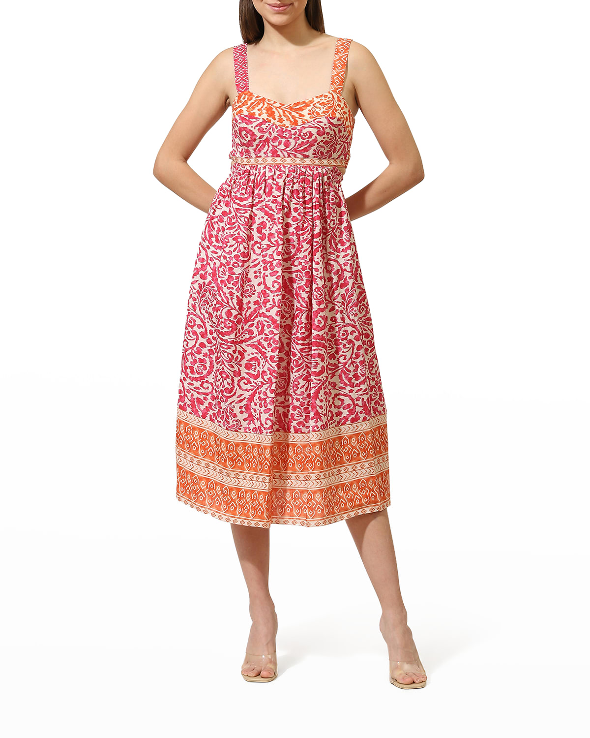 Fitted Linen Dress Neiman Marcus