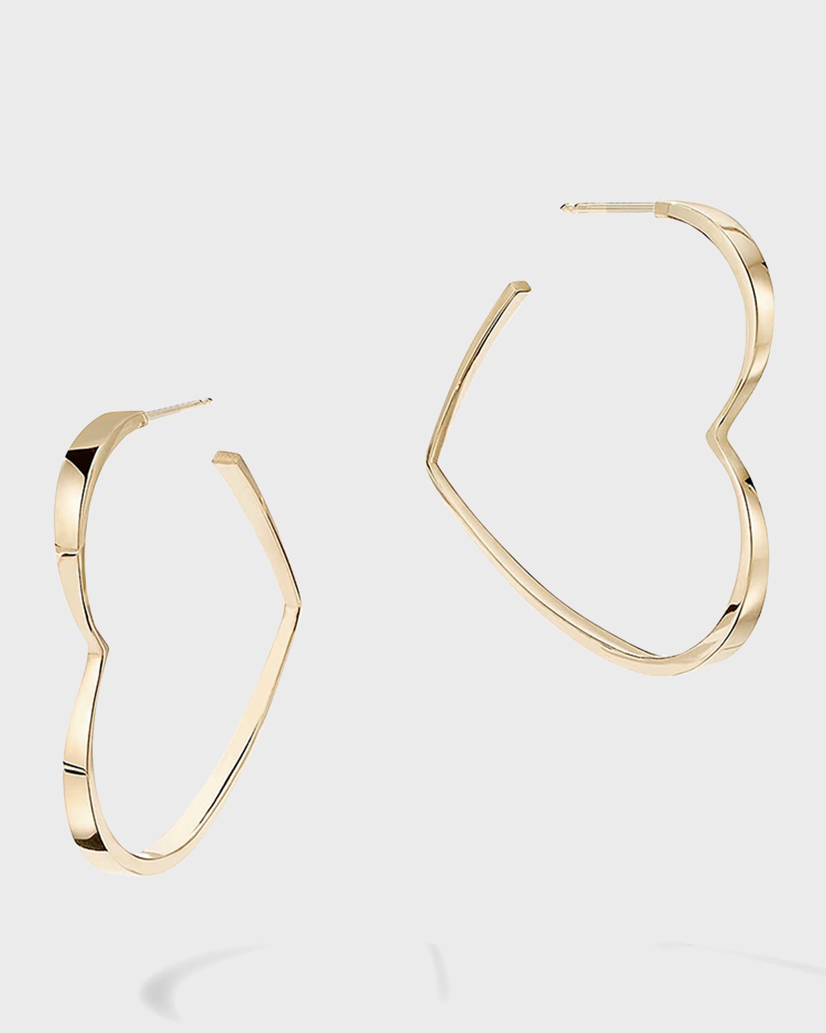 LANA Small Graduating Heart Hoop Earrings