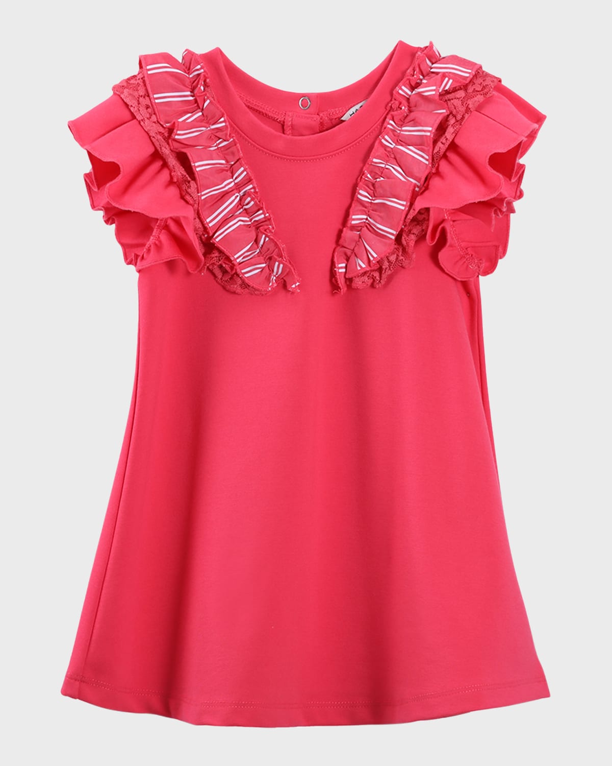 Pink Short Sp 45 Sp Sleeve Ruffle Dress Neiman Marcus