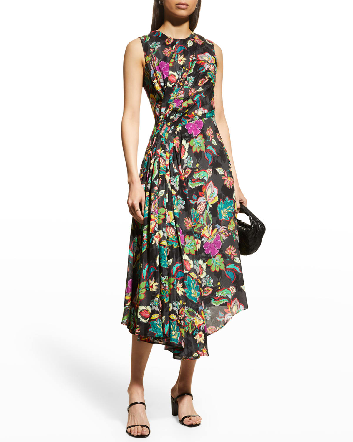 kate spade new york sabrina belted floral-print zig-zag dress ...