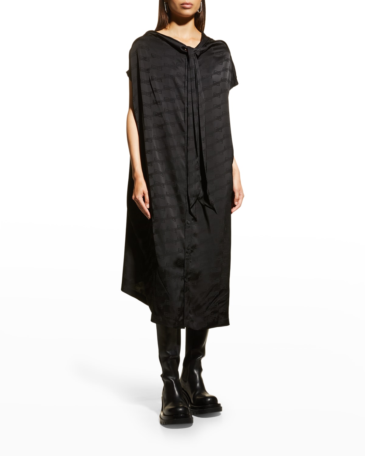 shawl collar cocktail dress