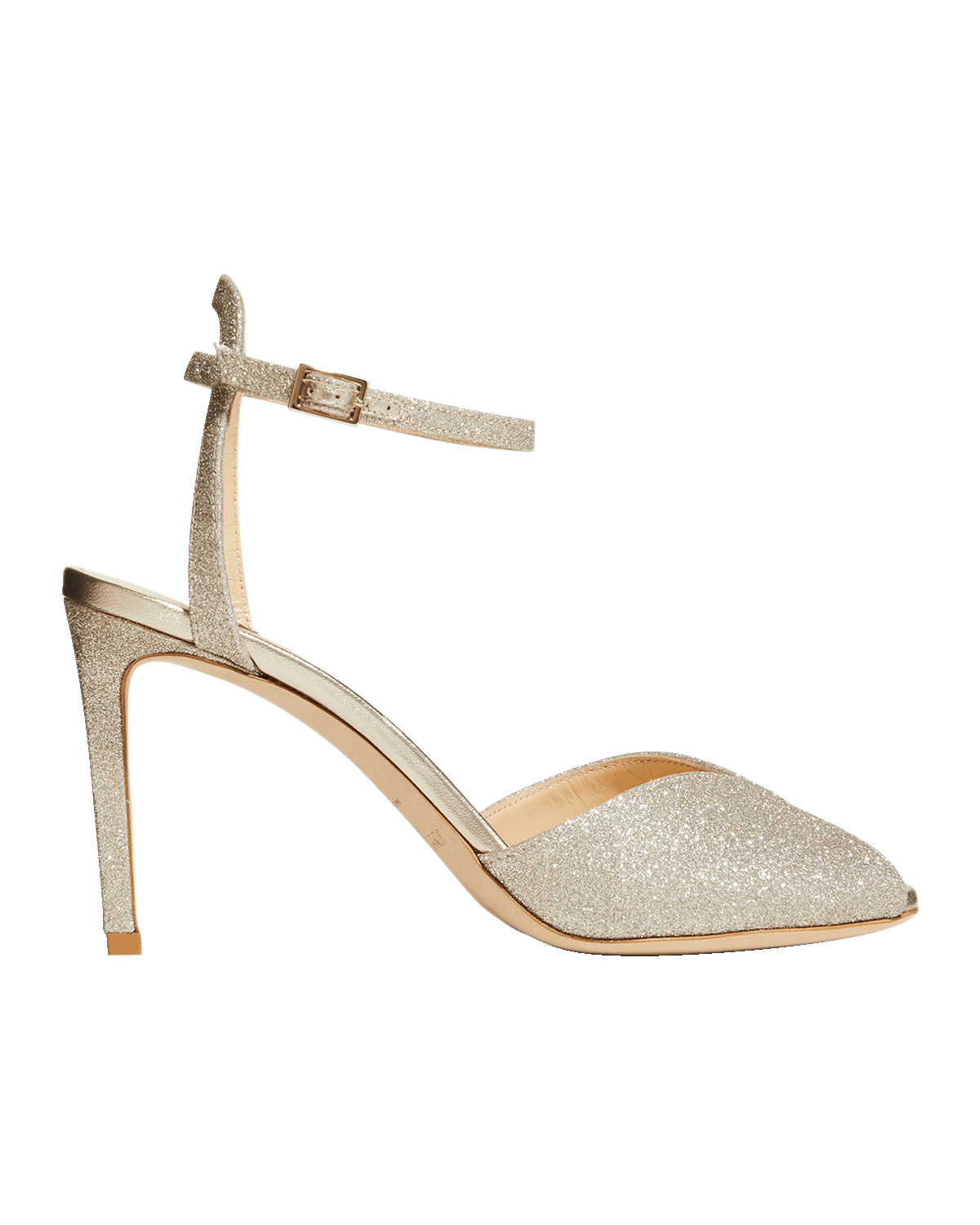 Jimmy Choo Sacora Glitter Ankle-Strap Sandals