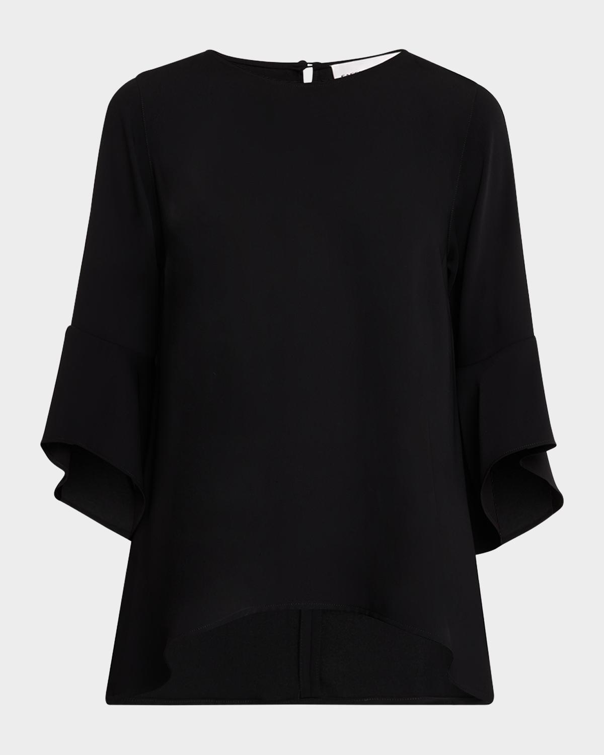 Caroline Rose Julia Bell-Sleeve Crepe Tunic