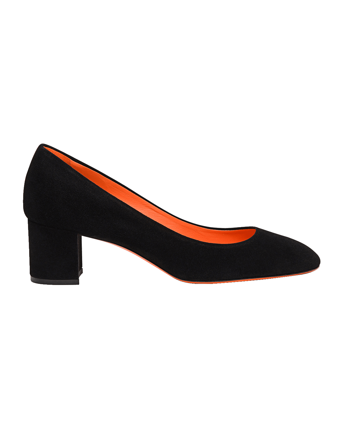 Santoni Flight Suede Block-Heel Pumps