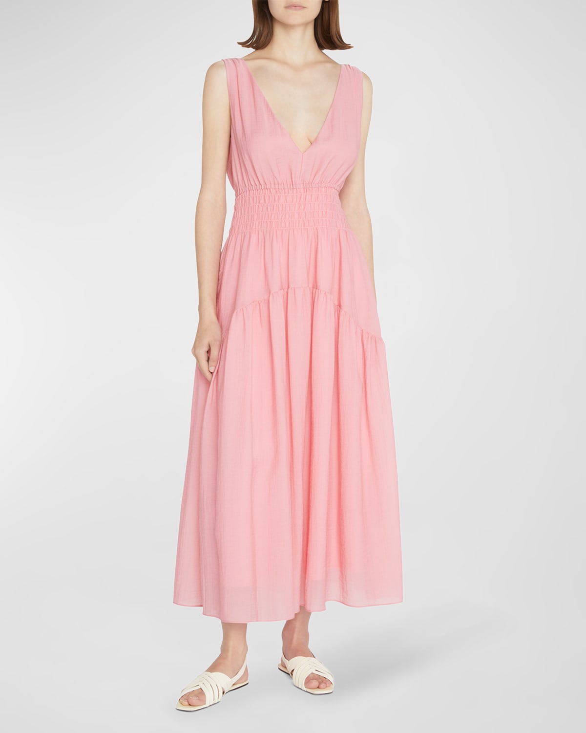M156 Embellished V-Neck A-Line Dress