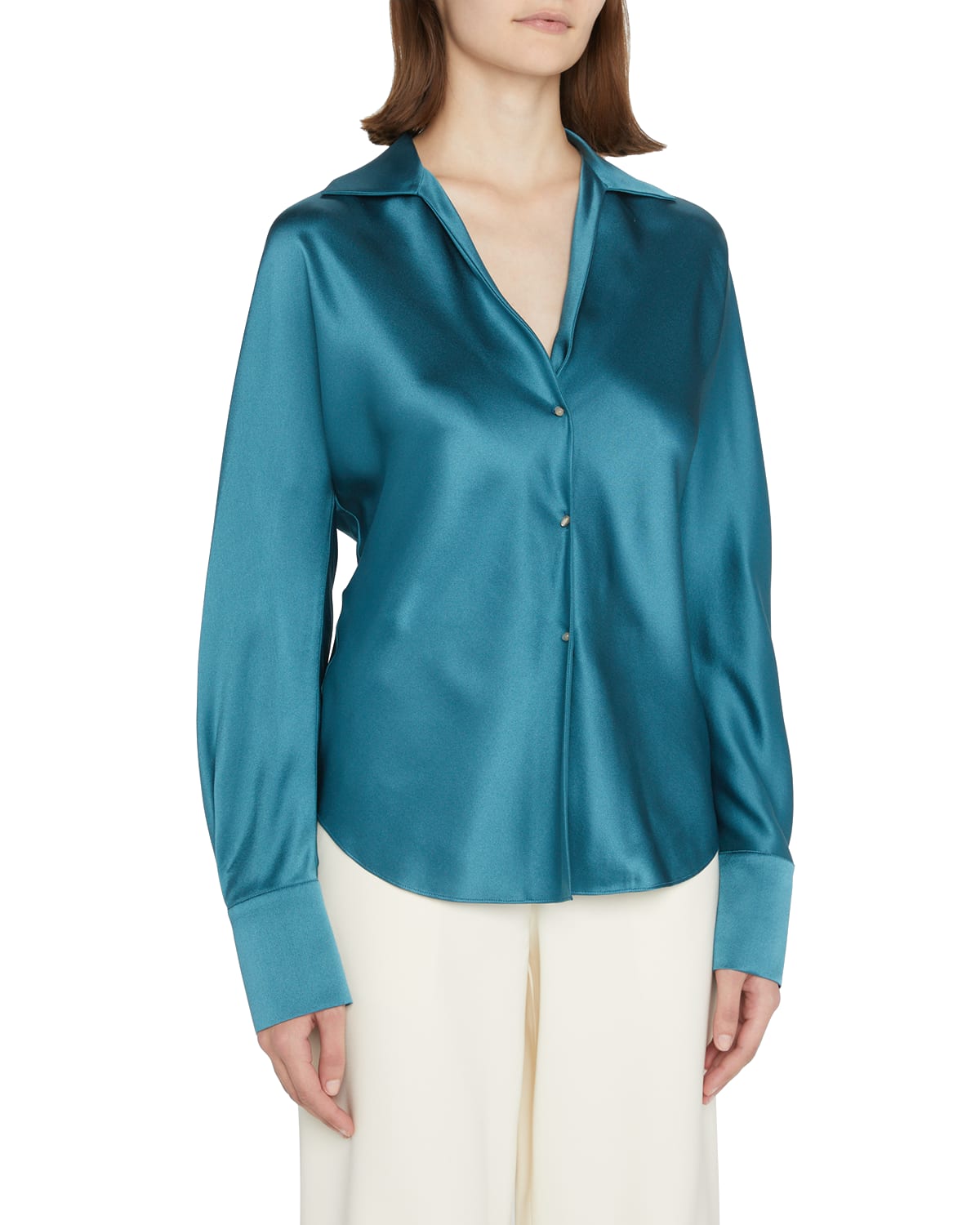 Blue Silk Blouse | Neiman Marcus