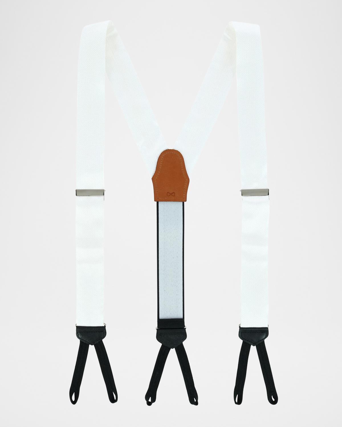 Trafalgar Men's Monte Bello Interlocked Silk Formal Brace Suspenders