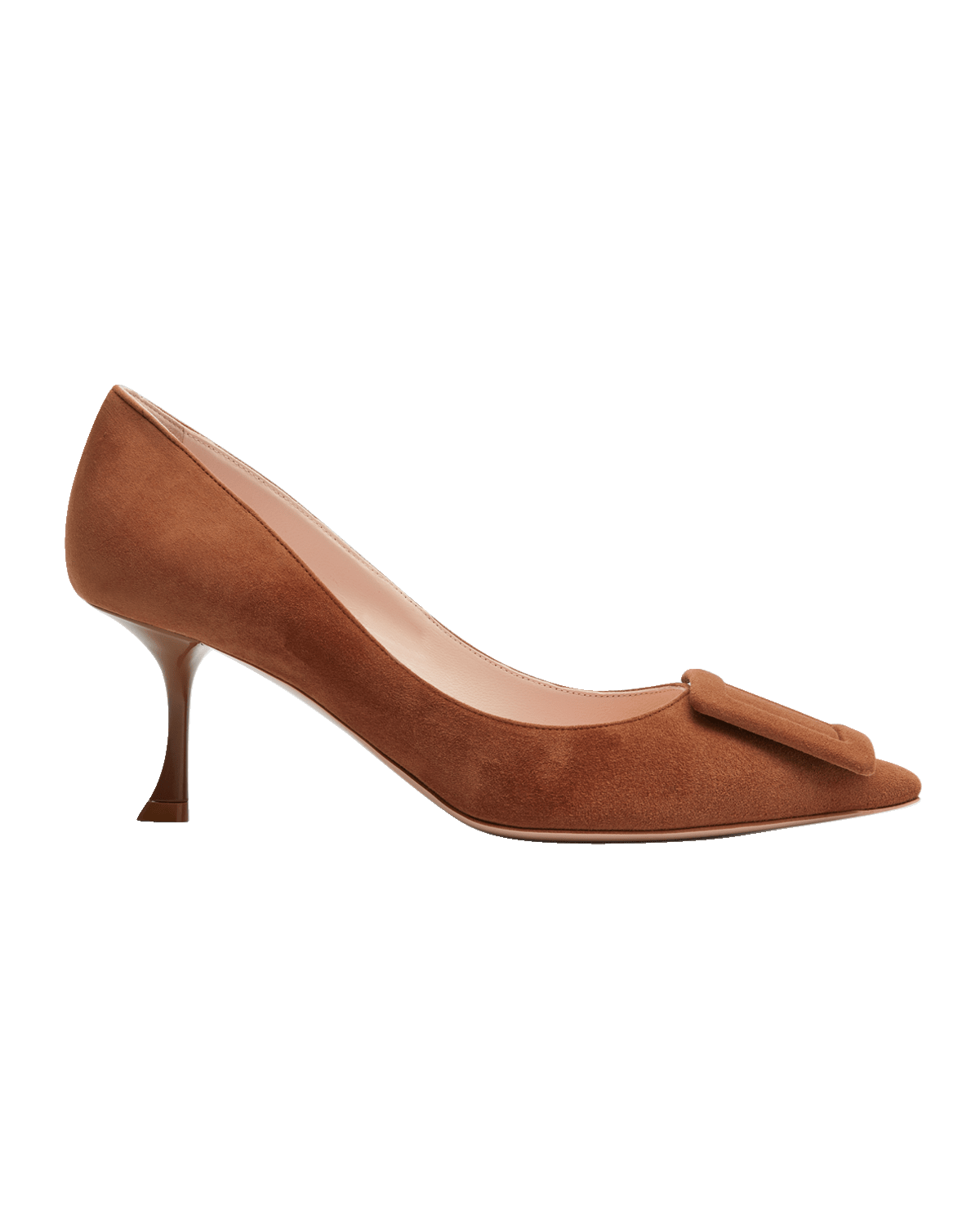 Roger Vivier Viv In The City Suede Buckle Pumps