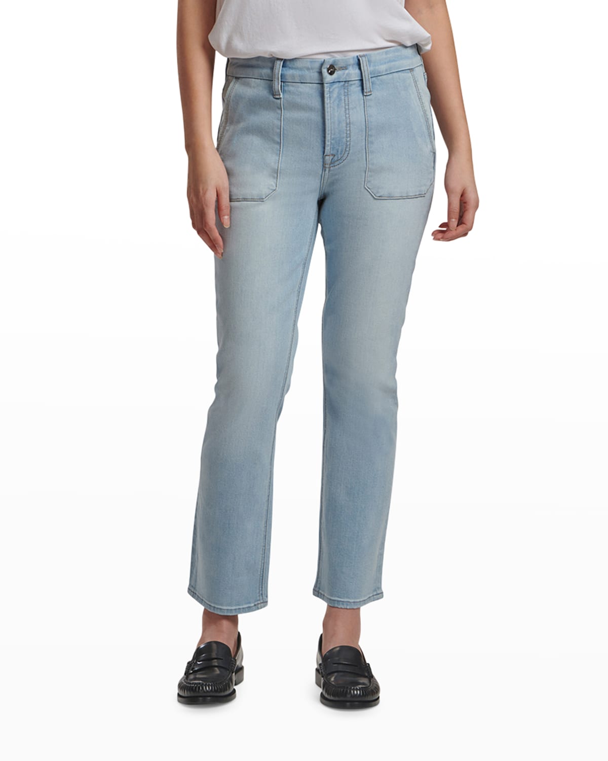 Mid Rise Cropped Jeans | Neiman Marcus
