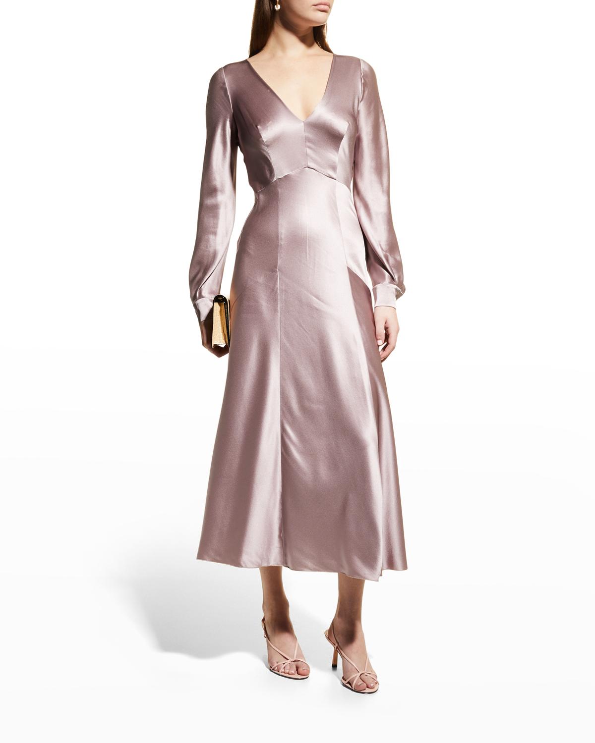 Nori Satin Pattern Dress main image 0