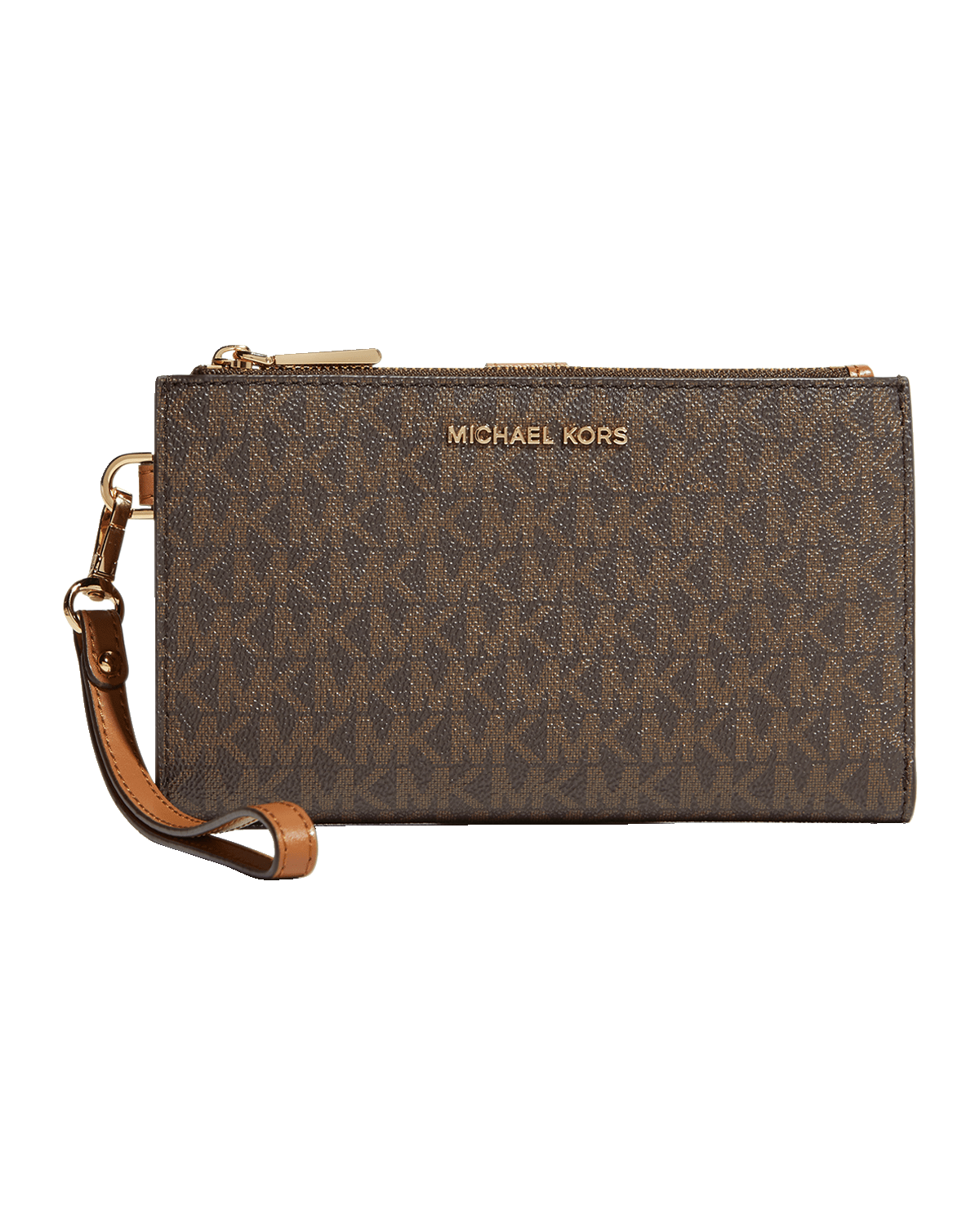 MICHAEL Michael Kors Double-Zip Monogram Bifold Wristlet