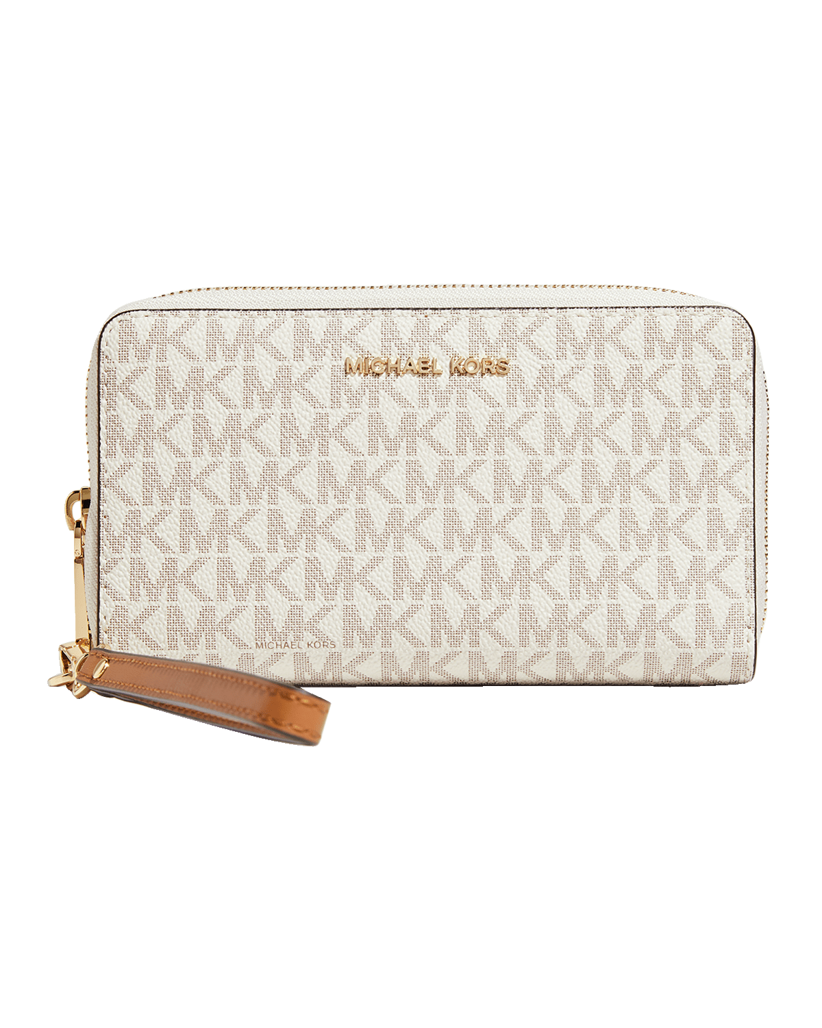 MICHAEL Michael Kors Monogram Zip Leather Wallet