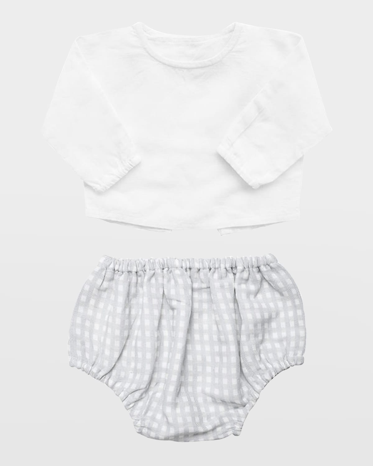 Louelle Girl's Peplum Top W/ Bloomers, Size Newborn-24M