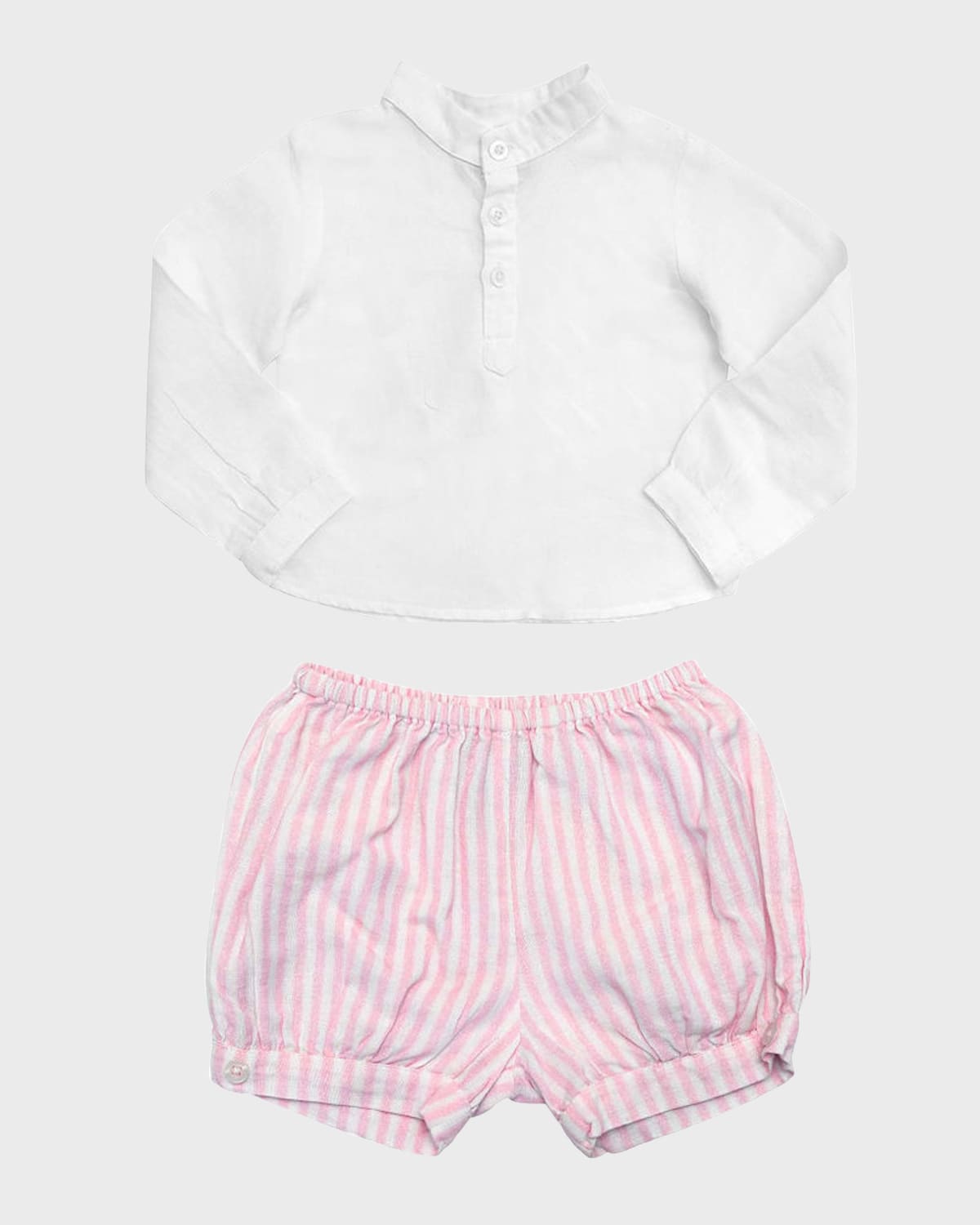 Louelle Girl's Blouse W/ Bloomers Two-Piece Set, Size Newborn-24M