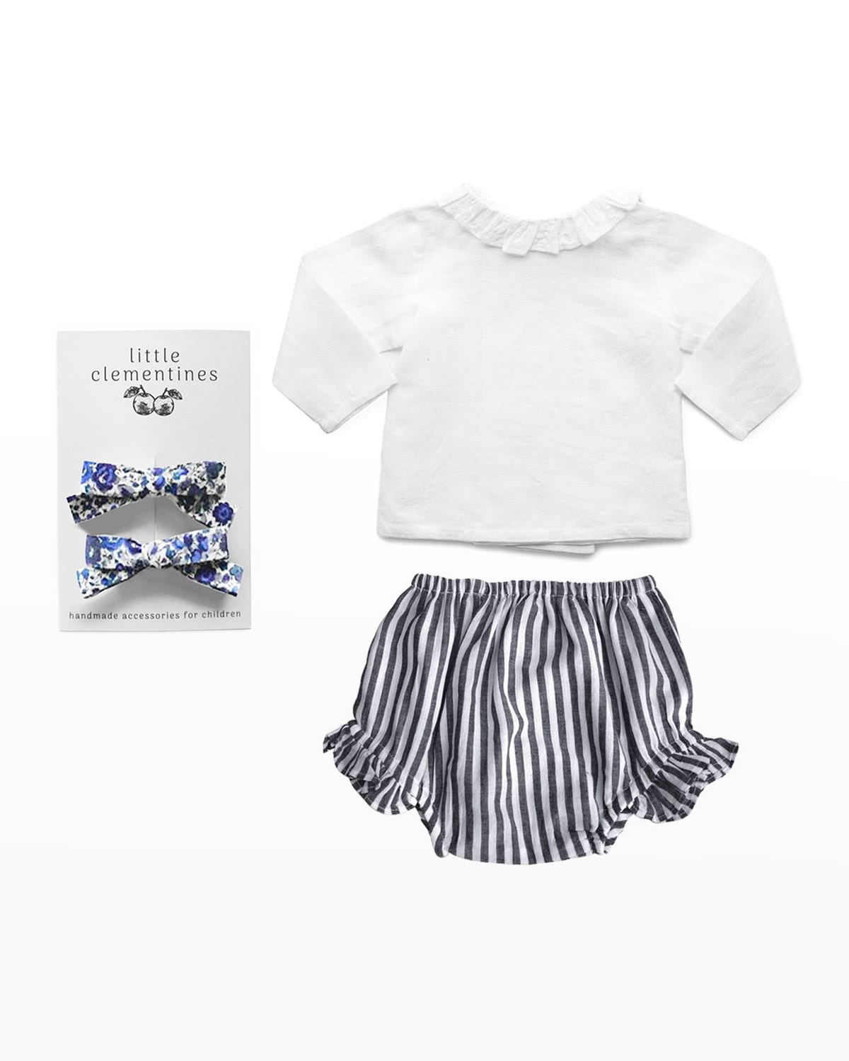 Louelle Girl's Liberty Bow 3-Piece Gift Set, Size Newborn-24M
