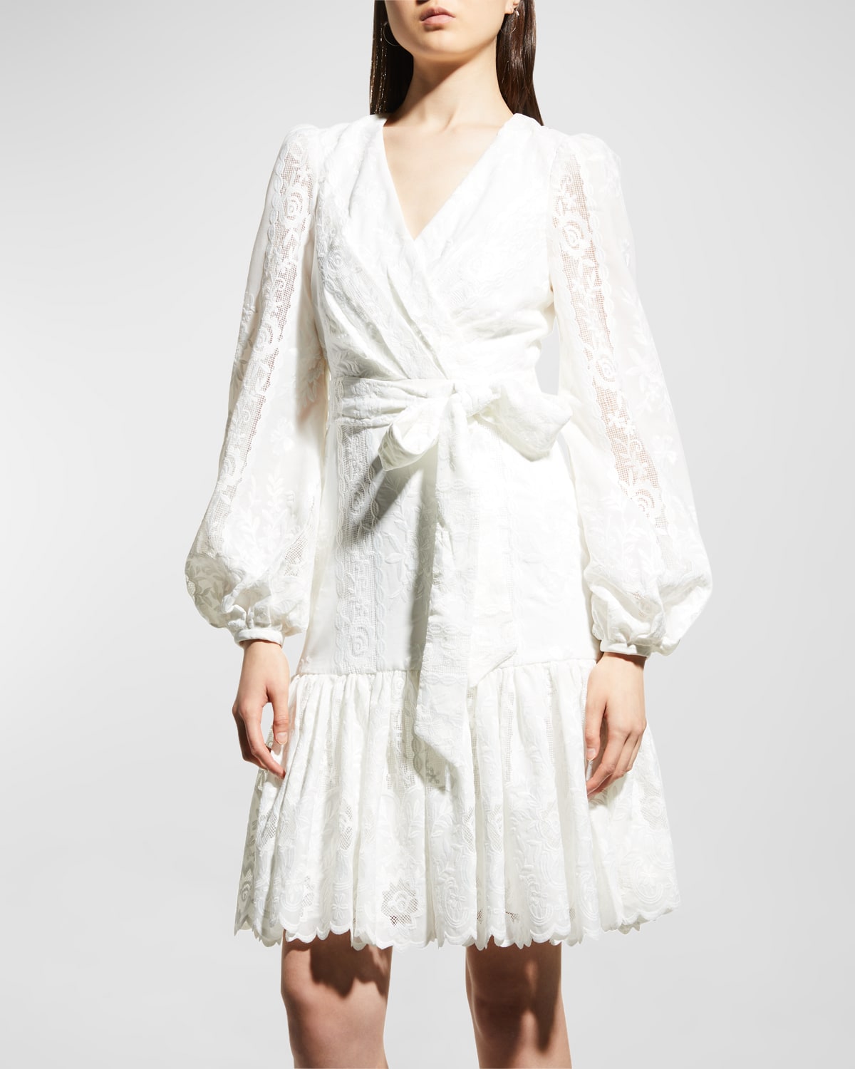 Polyester Wrap Dress | Neiman Marcus