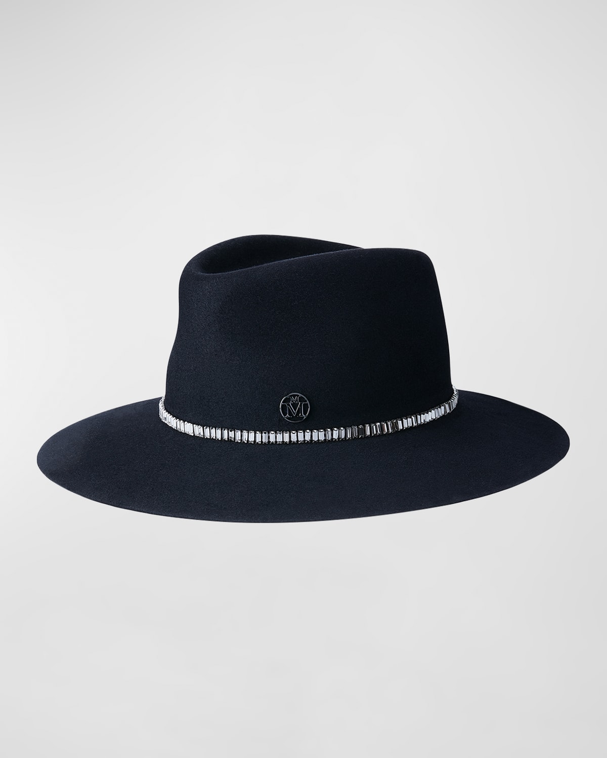 Maison Michel Charles Strass Felt Fedora Hat