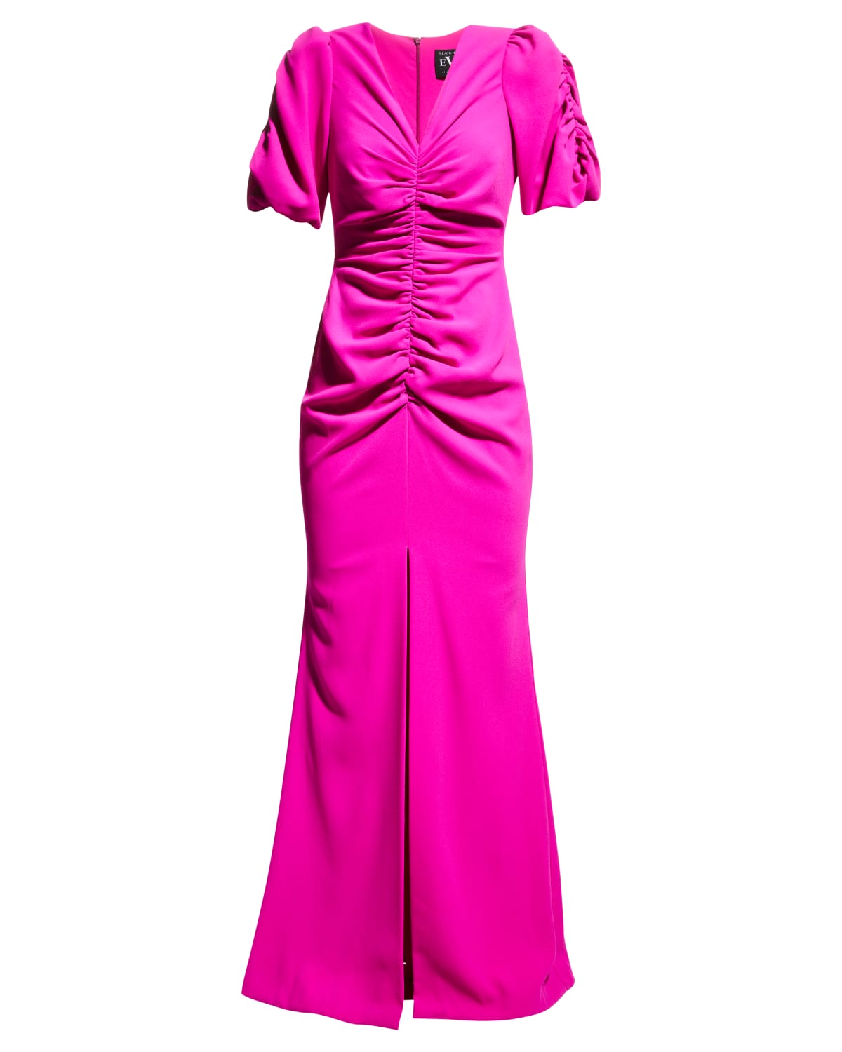ruched evening gown