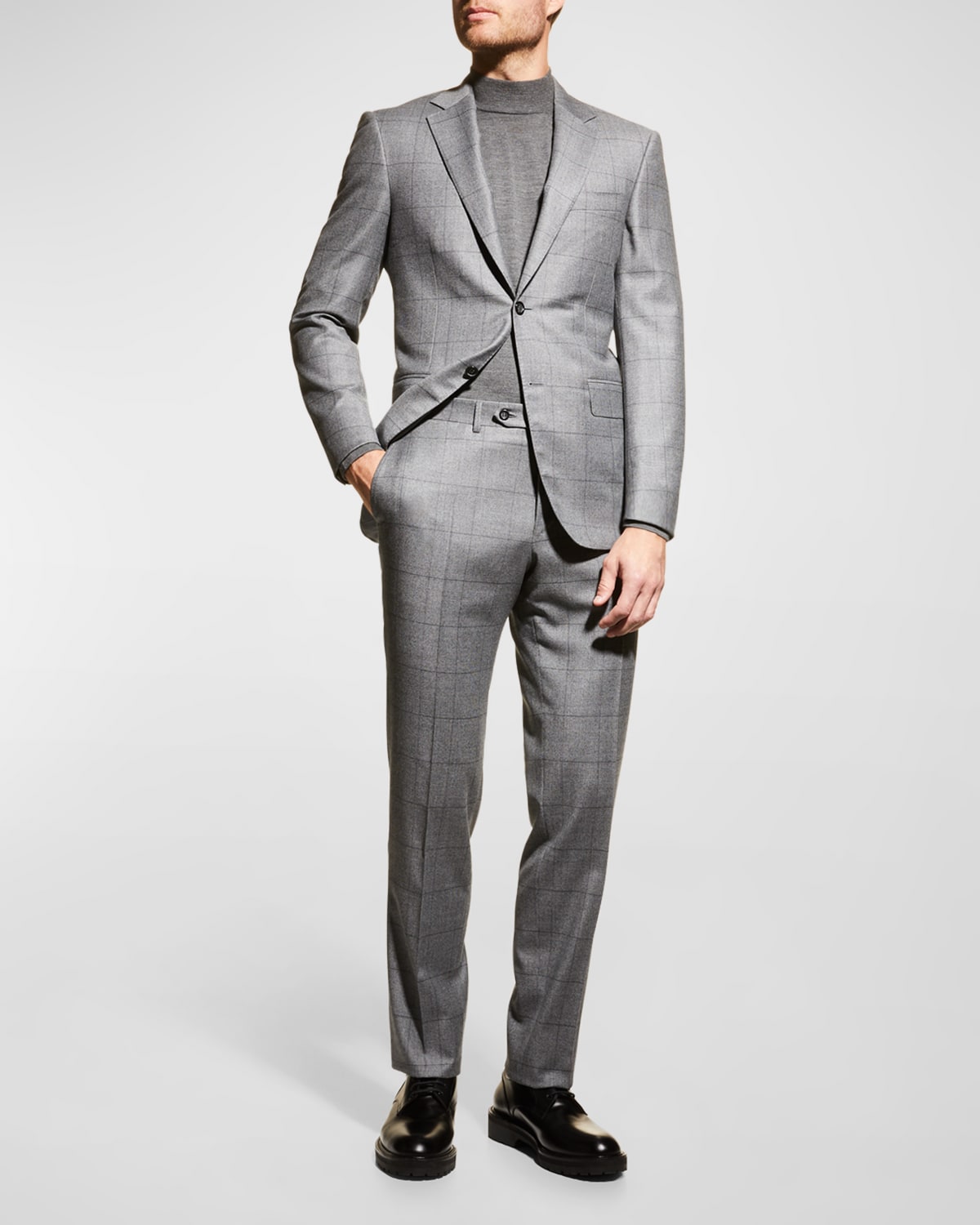 Windowpane Suit | Neiman Marcus