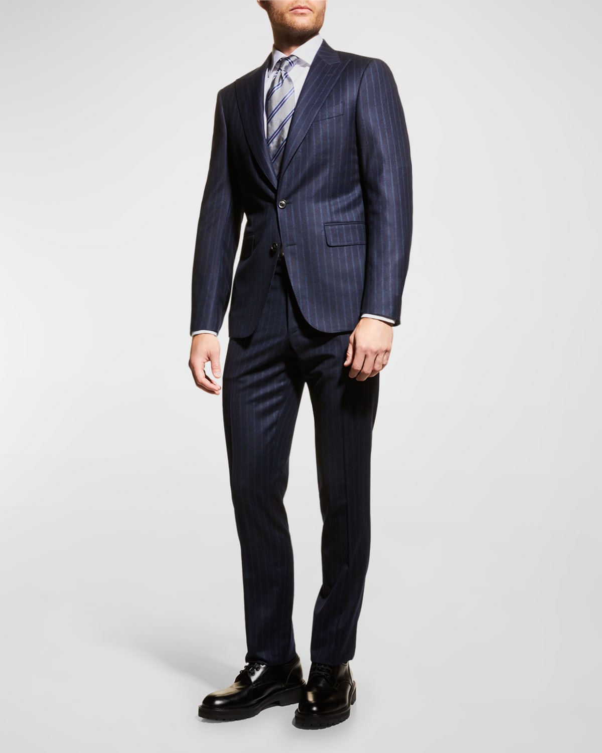Business Herringbone Men Suits Formal Tuxedos Blazer Pants Peak Lapel Man Coat 