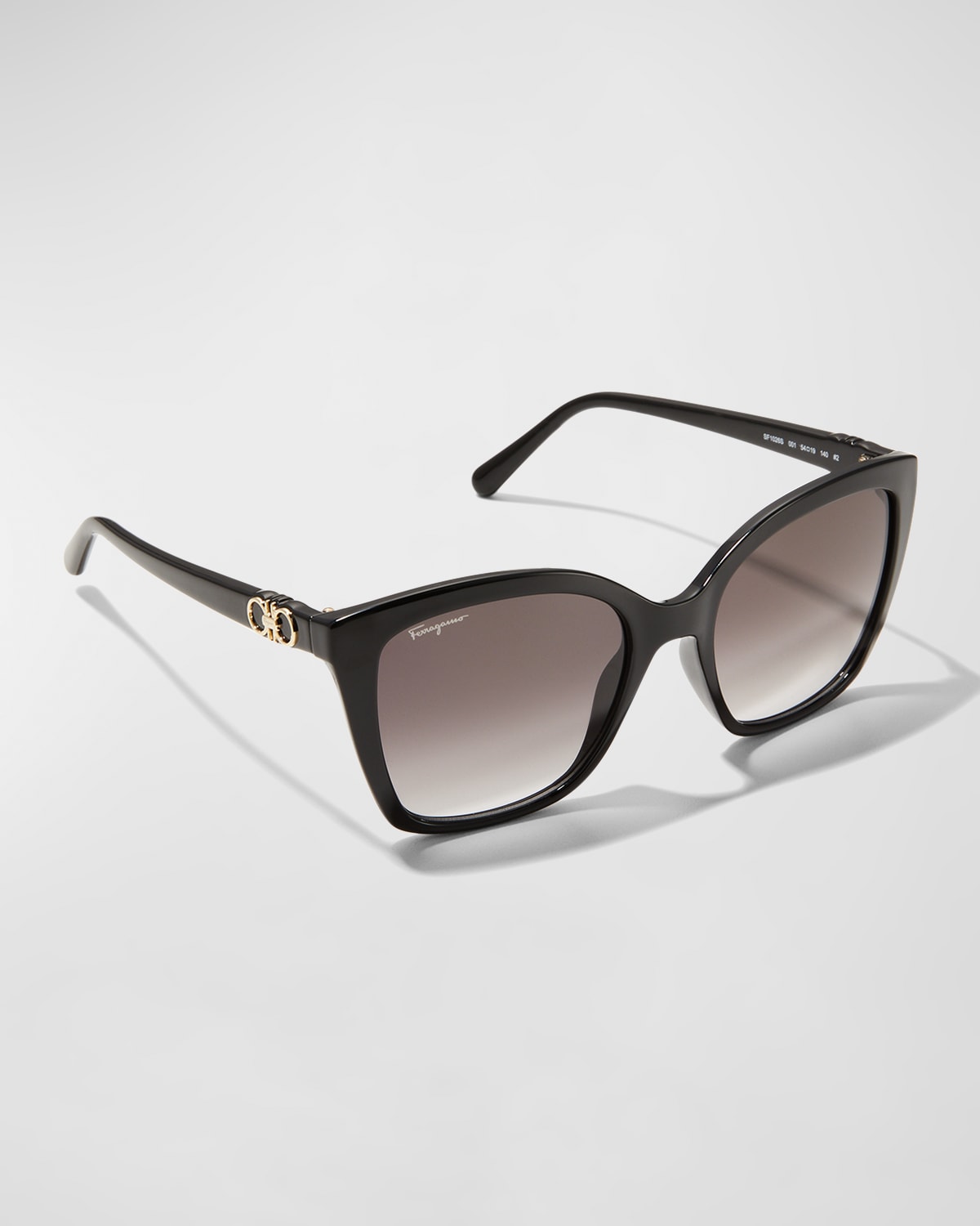 Ferragamo Gancini Square Injection Plastic Sunglasses