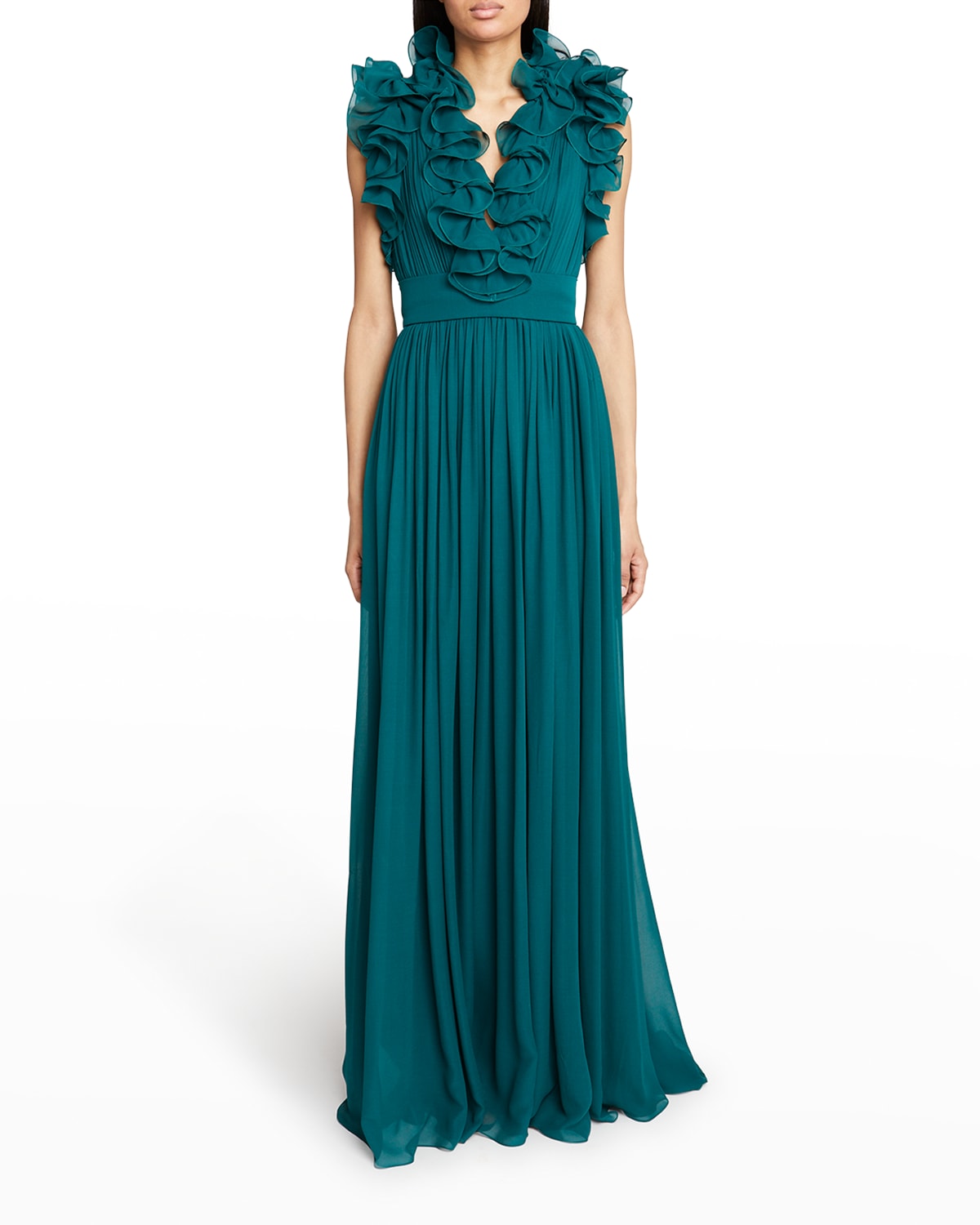 Silk Chiffon Gown Neiman Marcus