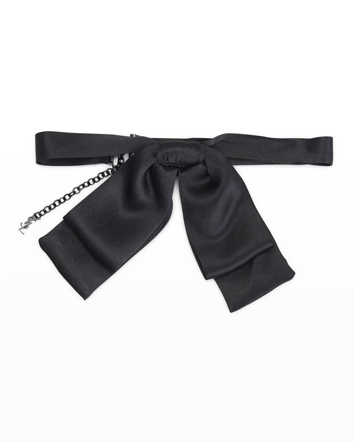 Saint Laurent YSL Bow Satin Brooch