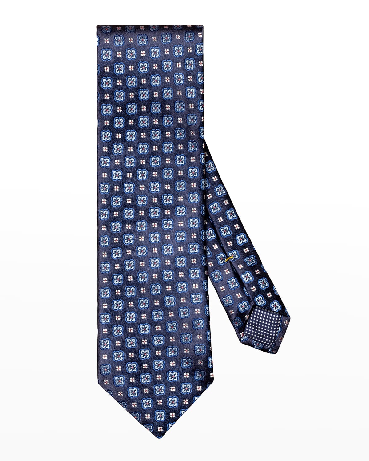 Eton Men's Blue Floral Dot Tie MSRP $145 