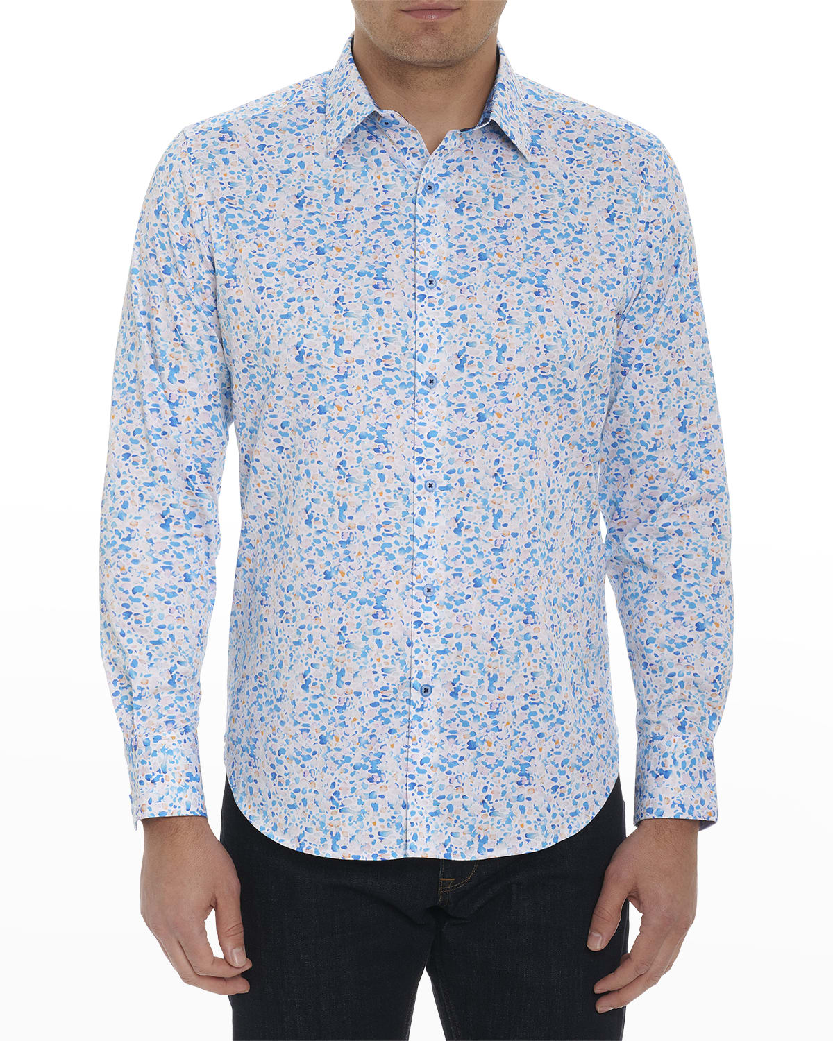Contrast Collar Shirt | Neiman Marcus