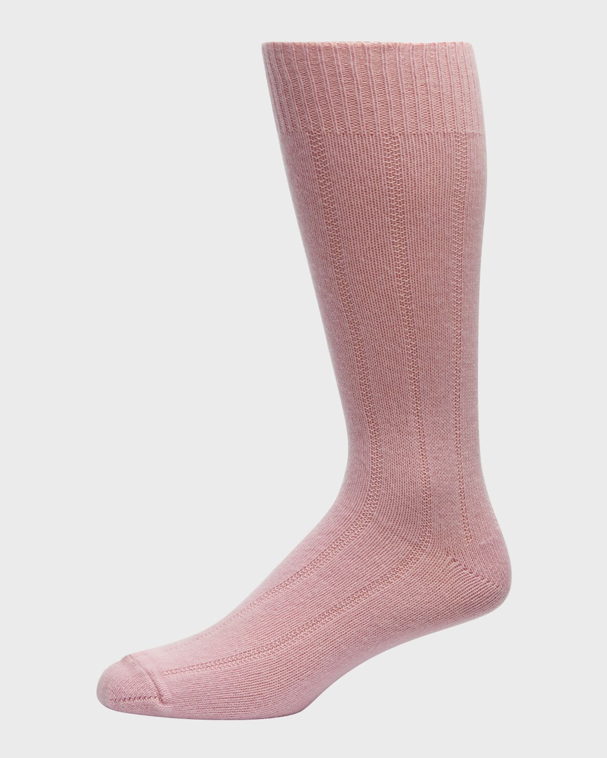 Neiman Marcus Men 's Rib-Cashmere Crew Socks