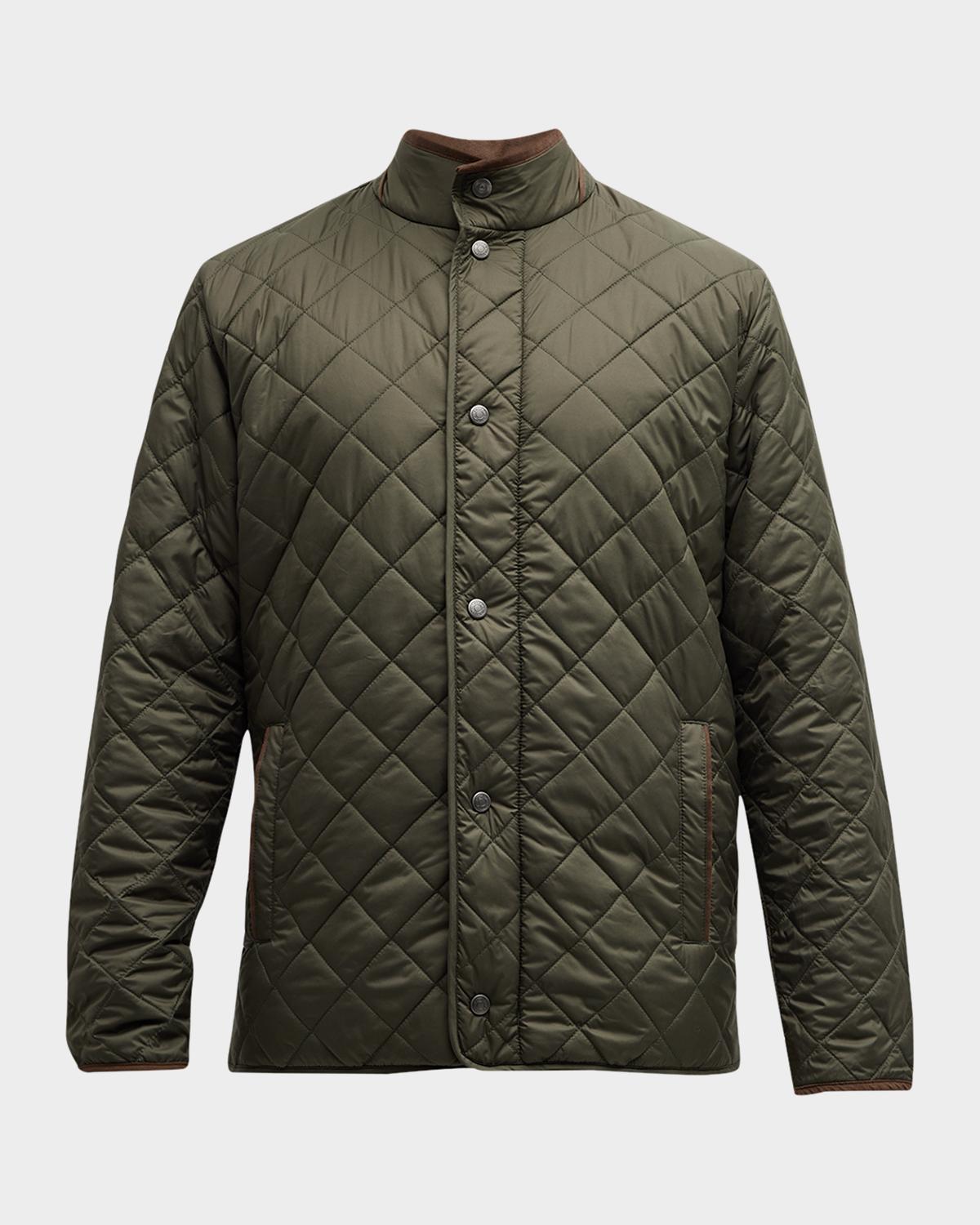 Peter Millar Men's Suffolk Quilted Travel Coat