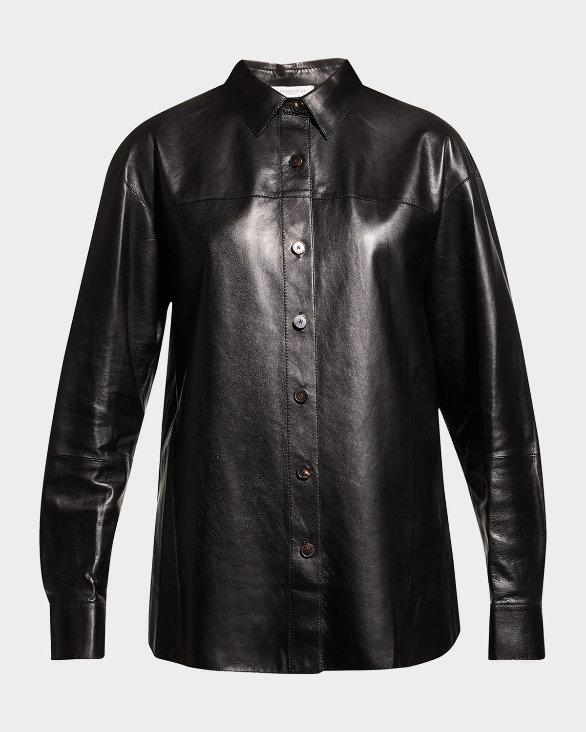Lafayette 148 New York Leather Shirt Jacket