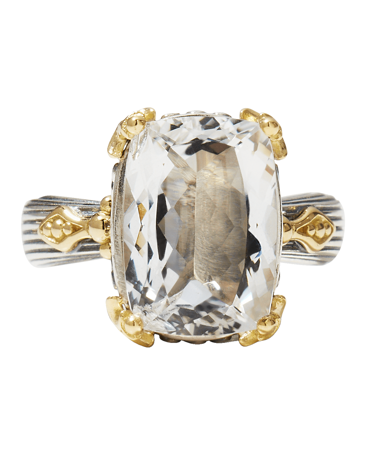Konstantino Delos Two-Tone Crystal Ring