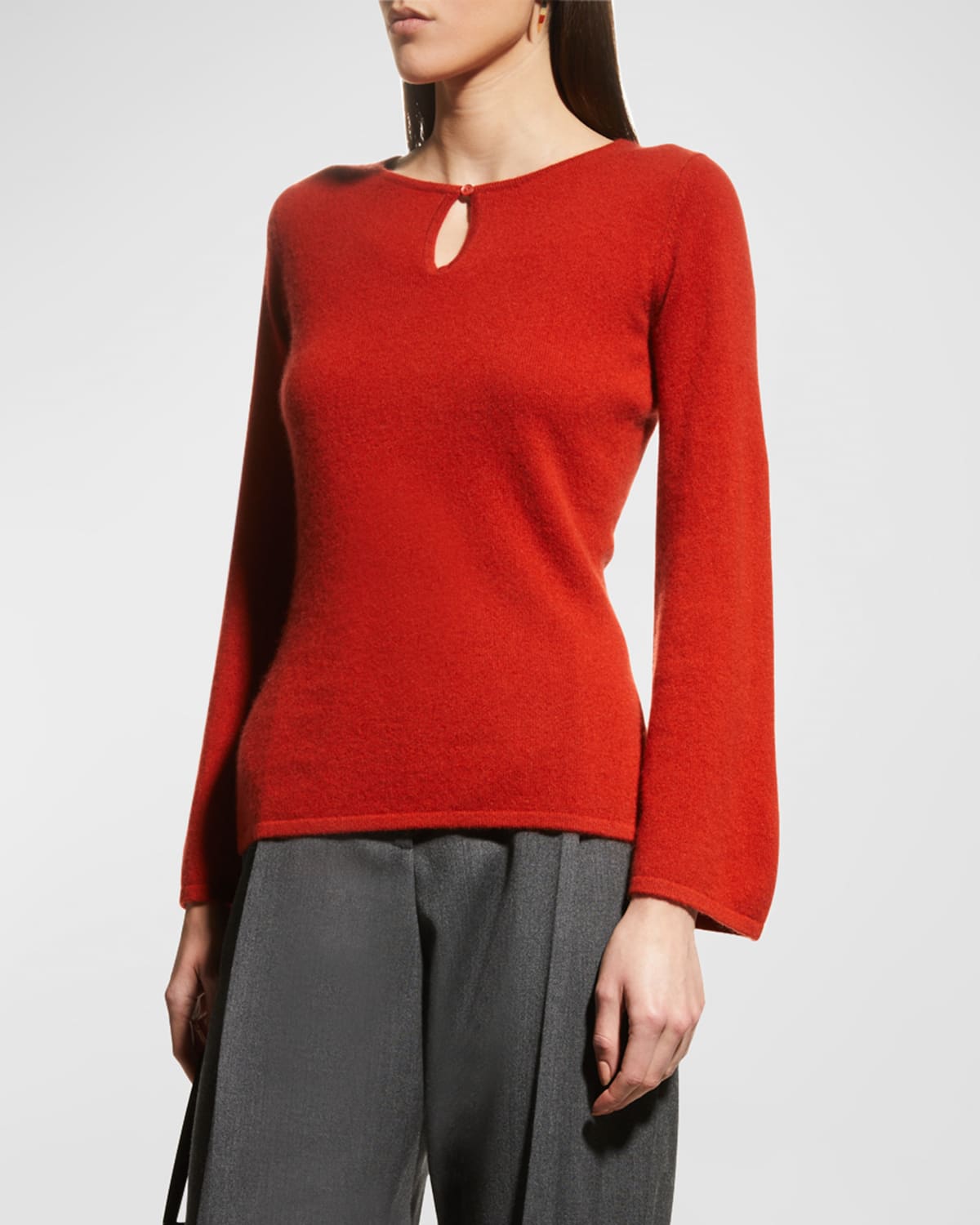 Long Sleeves Cashmere Sweater Neiman Marcus