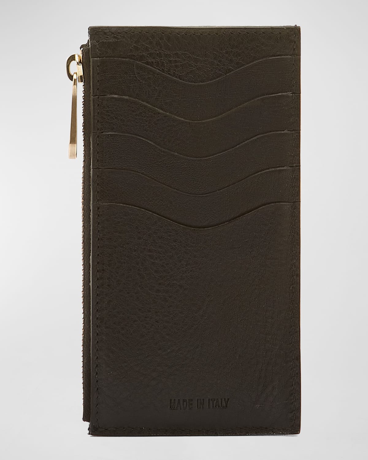 Il Bisonte Acero Zip Leather Card Holder