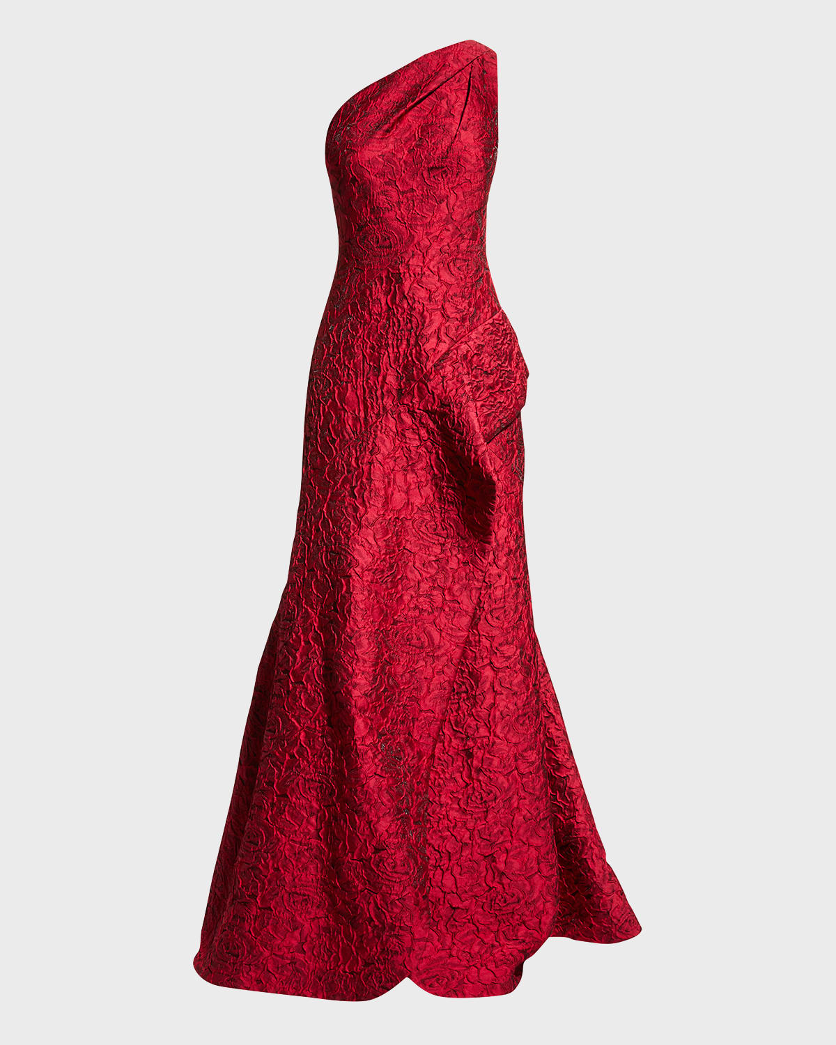 Talbot Runhof Twisted Metallic Viole Long-Sleeve Gown | Neiman Marcus