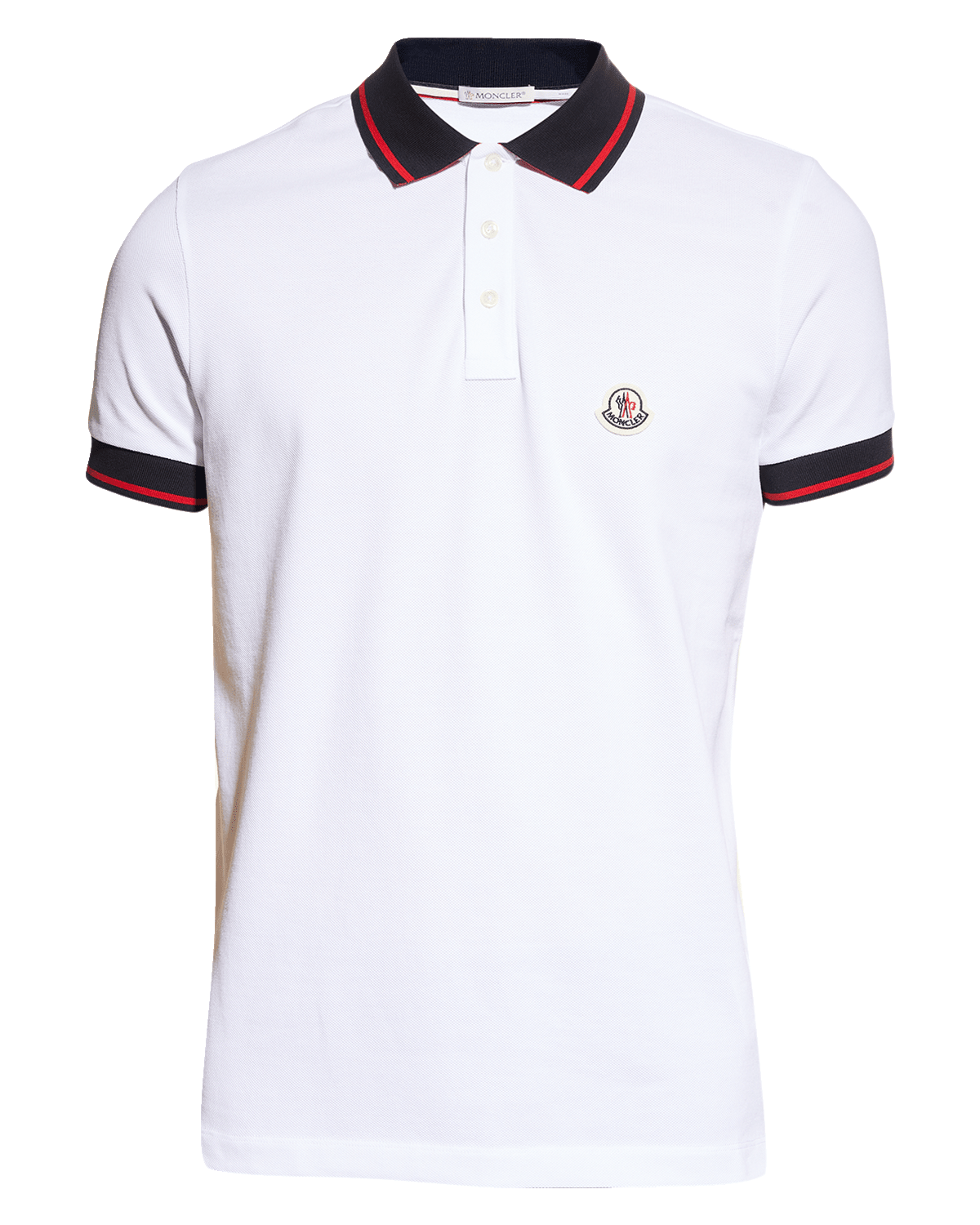 MONCLER, SILICONE LOGO PATCH POLO SHIRT, Men