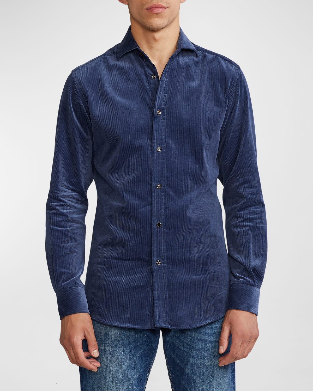 Ralph Lauren Purple Label Mens Chambray Sport Shirt | Neiman Marcus