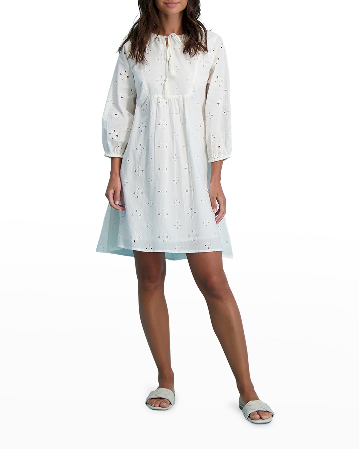 White Eyelet Dress Neiman Marcus