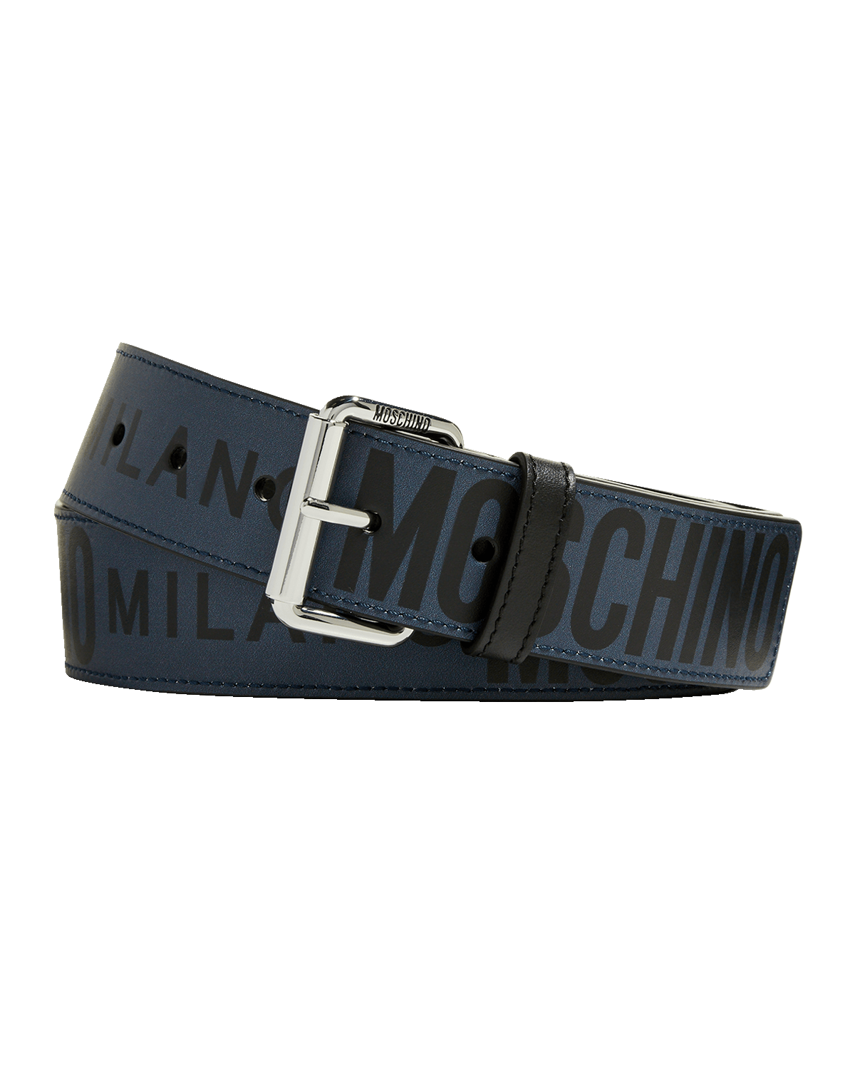 Shinola Men's Lightning Bolt Keeper Leather Belt, Black Neiman Marcus