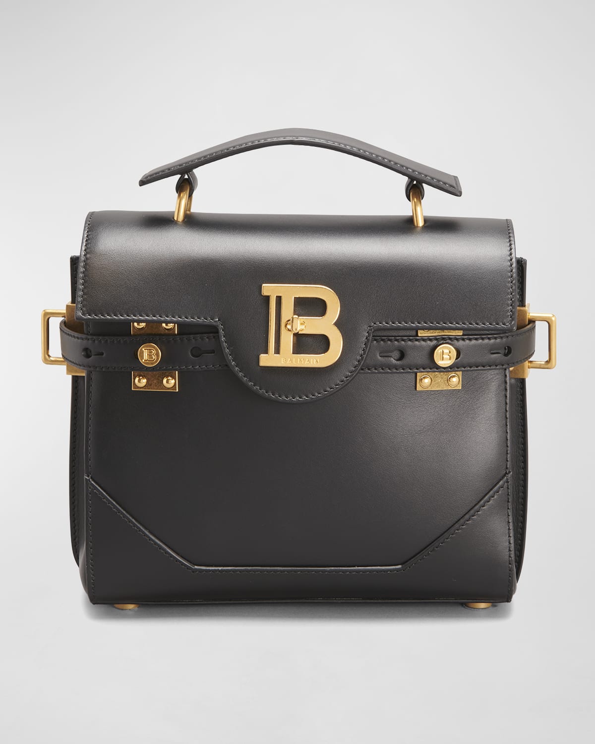 Balmain BBuzz 23 Top-Handle Bag in Leather