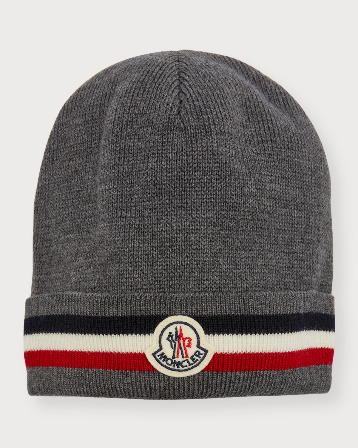 Moncler Men 's Tricolor Logo Beanie | Thumbnail 5