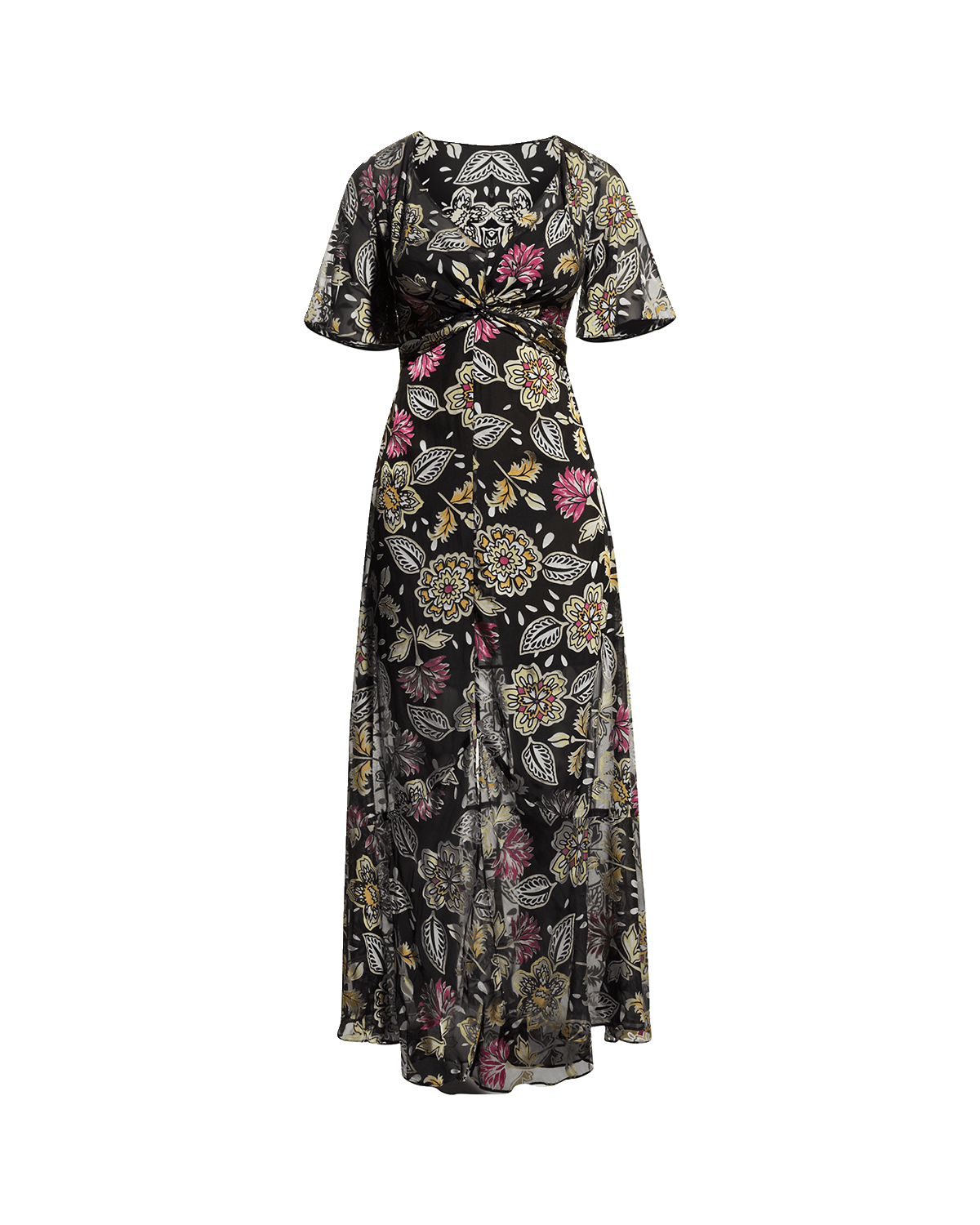 Johnny Was Valencia Smocked Floral-Print Midi Dress | Neiman Marcus