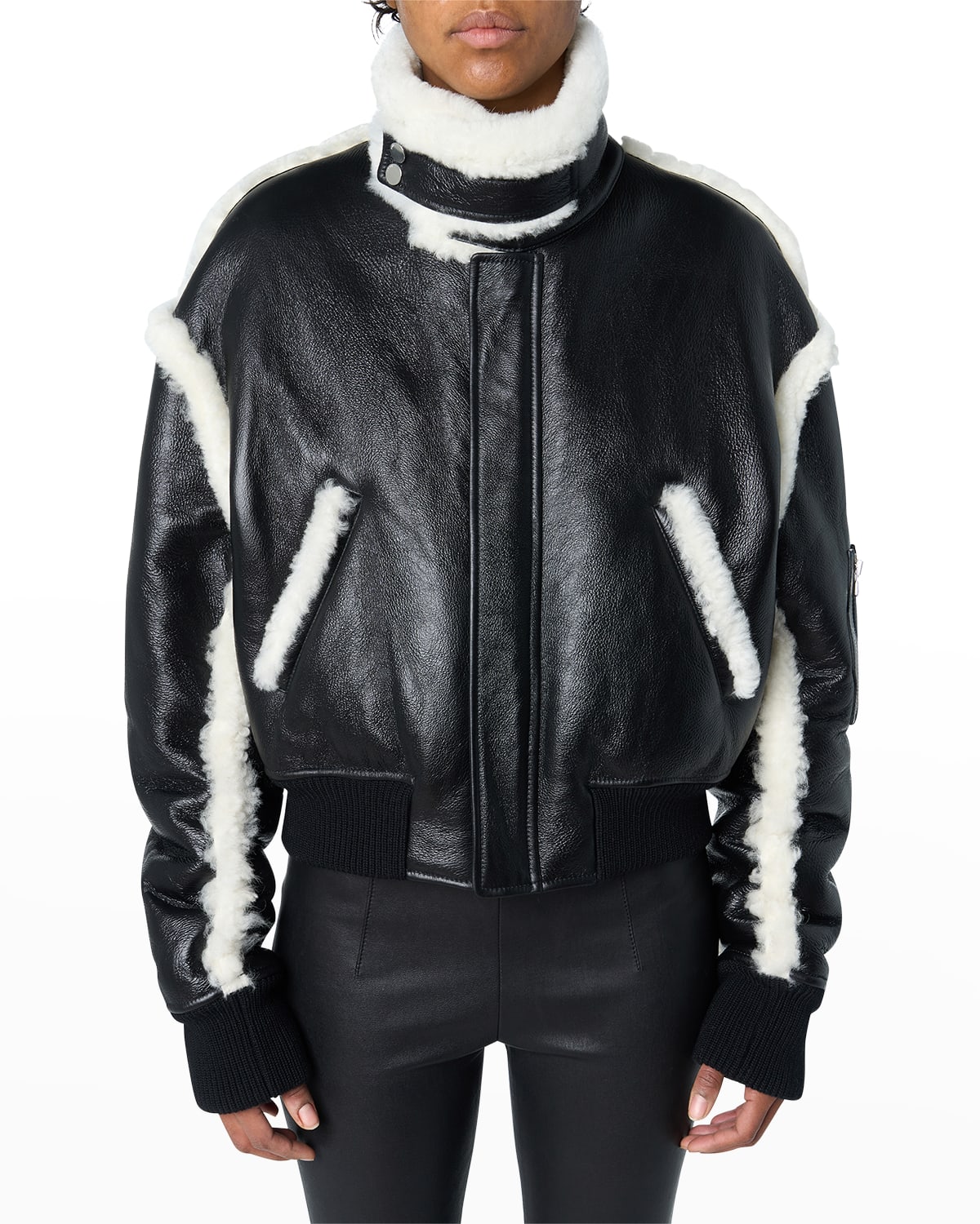 Leather Shearling Jacket | Neiman Marcus