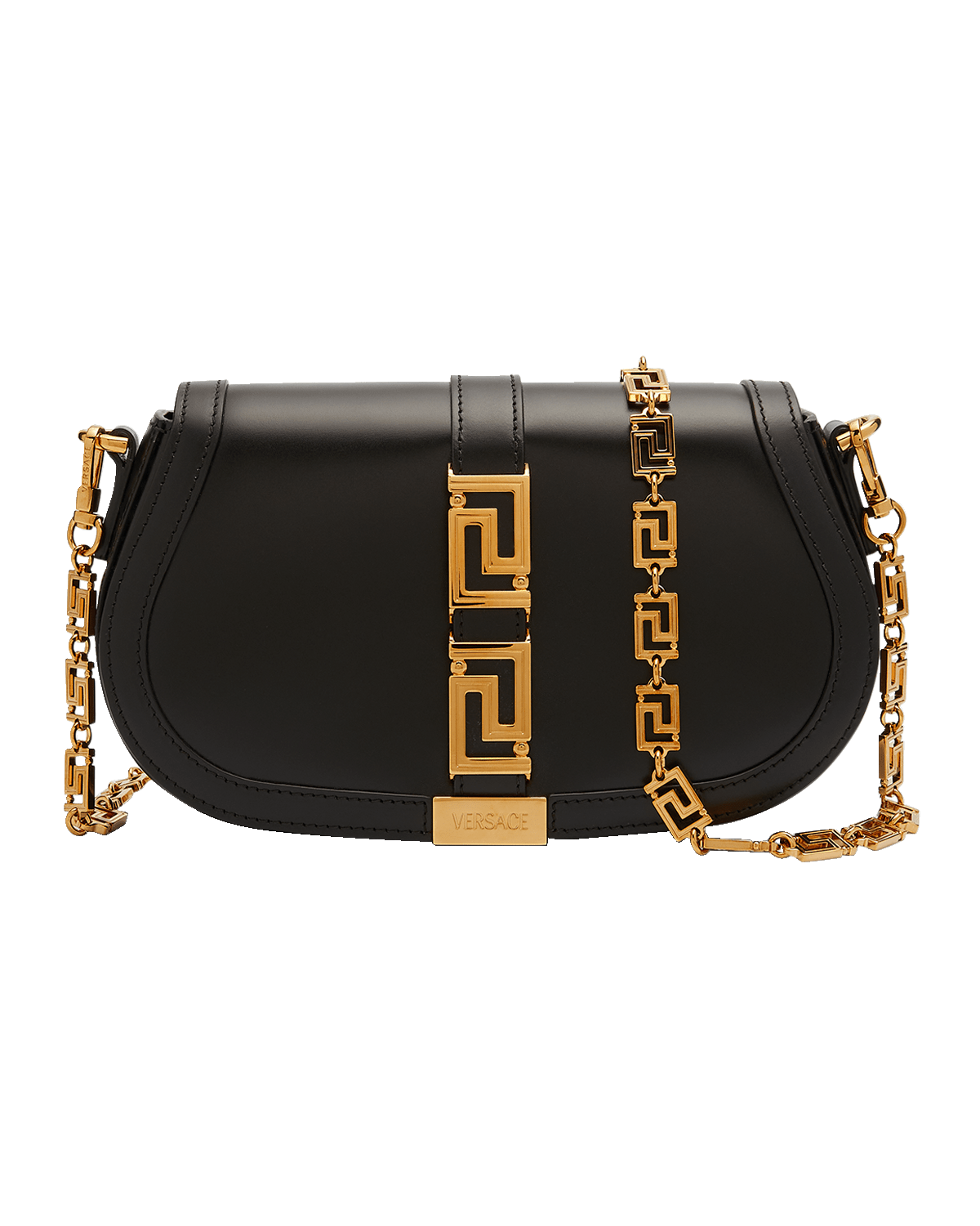 Versace Greca Goddess Medium Leather Shoulder Bag