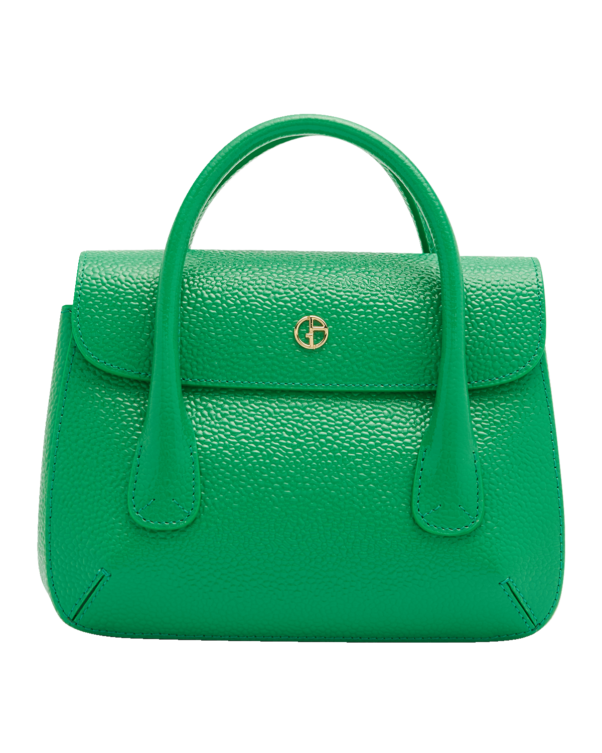 Giorgio Armani Mini Textured Leather Top-Handle Bag