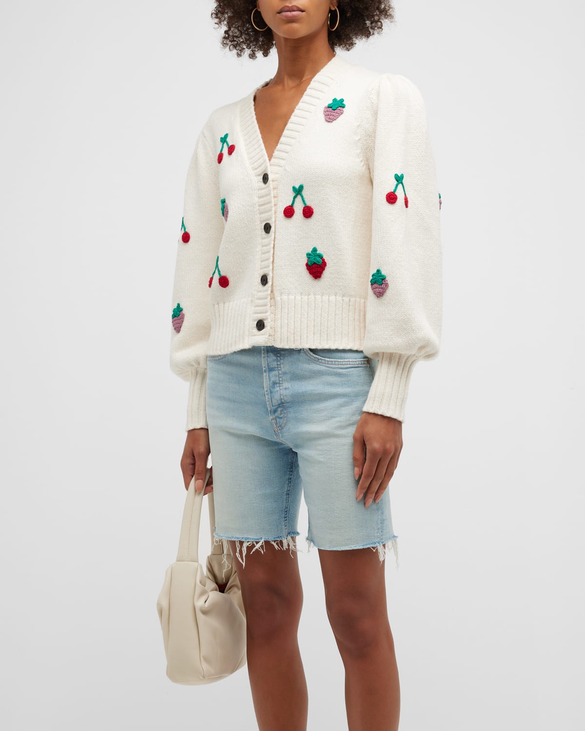 Embroidered Cardigan Sweater Neiman Marcus