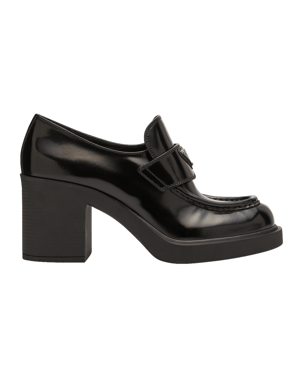 Prada Chocolate Flow Heeled Loafers