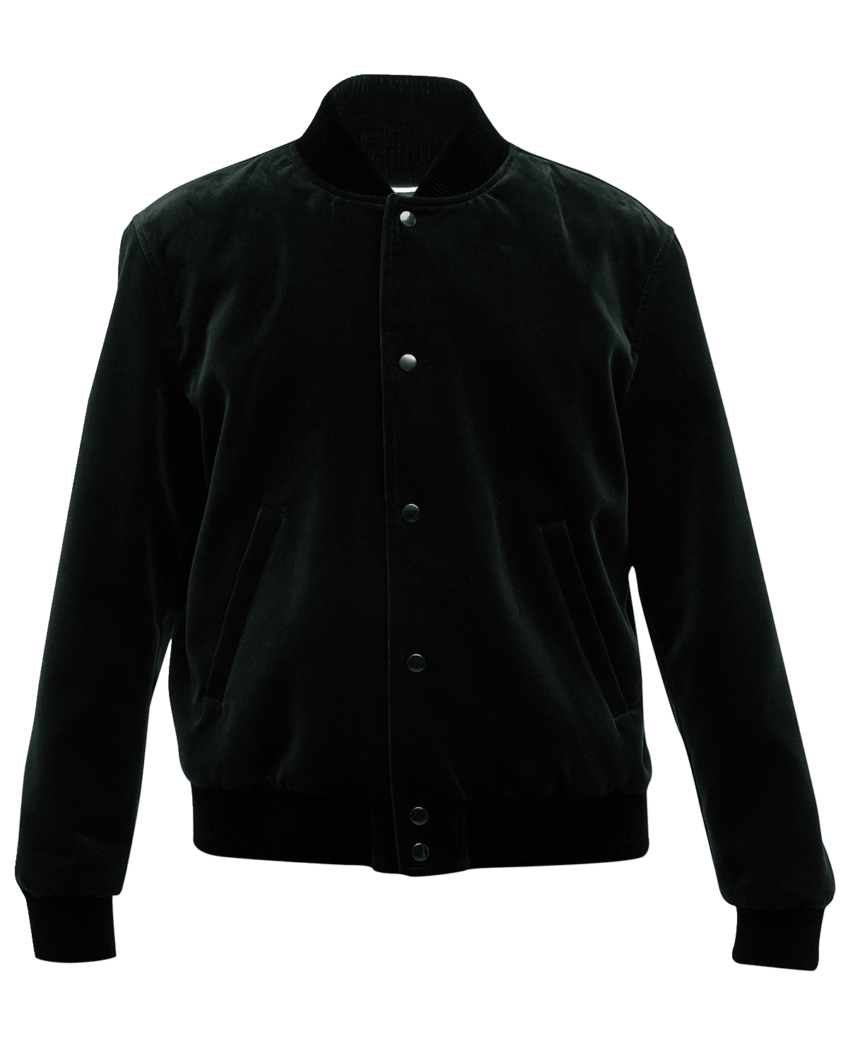 Saint Laurent Men's Velvet Logo Teddy Jacket