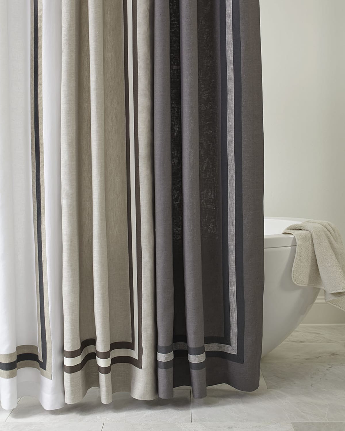 Home Treasures Torino Linen Shower Curtain, 72x72